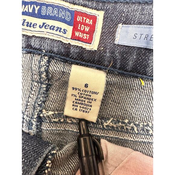 Y2K Old Navy Ultra Low Waist Blue Jean Skirt Size 6 - Picture 8 of 10